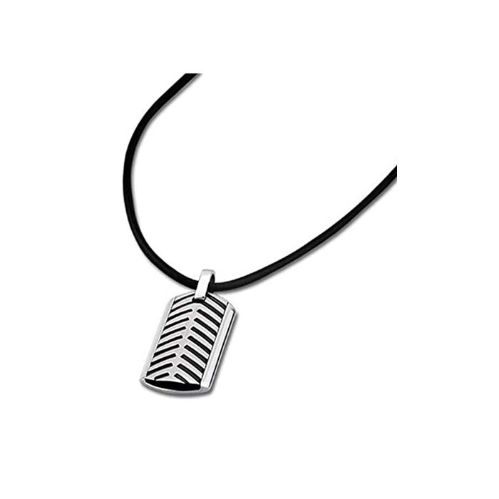 Мъжки колие от 316l Медицинска стомана - с форма Други - - Сив