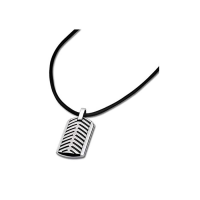 Мъжки колие от 316l Медицинска стомана - с форма Други - - Сив