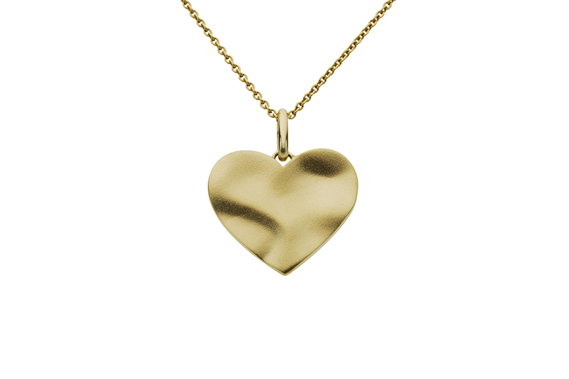 Дамски висулка от 14K Злато Жълто - с форма Сърце