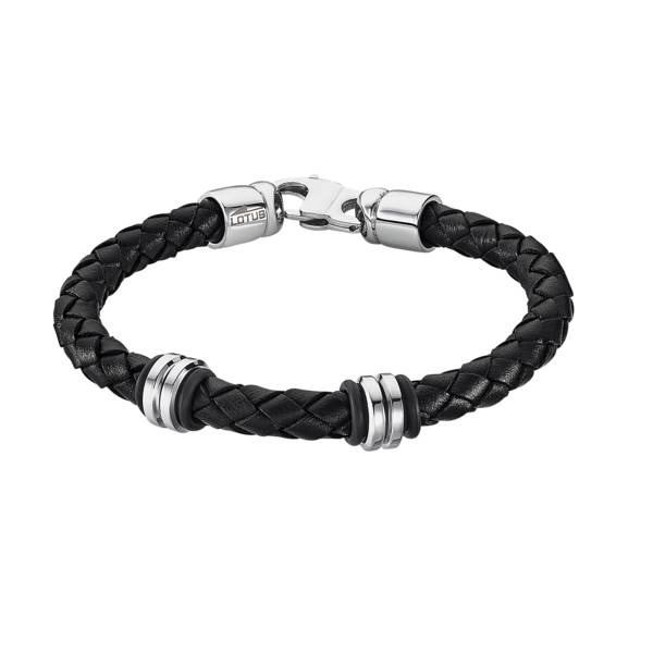 Мъжки гривна от Медицинска стомана - с форма Въже - - Стомана 316L и кожа