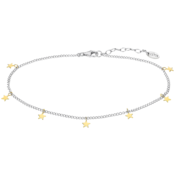 Дамски гривна от 925 Сребро - с форма Звезда - - Златно PVD покритие