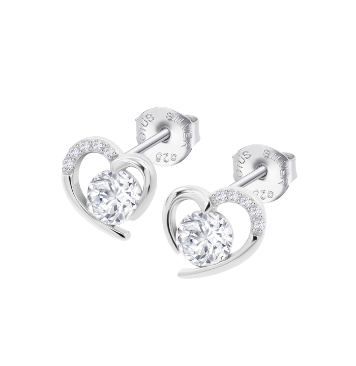 Дамски обеци от 925 Сребро - с форма Сърце