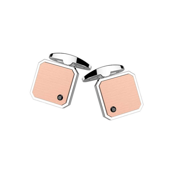 Мъжки ботунели от 316l Медицинска стомана - с форма - Шпинел - PVD покритие в розово злато