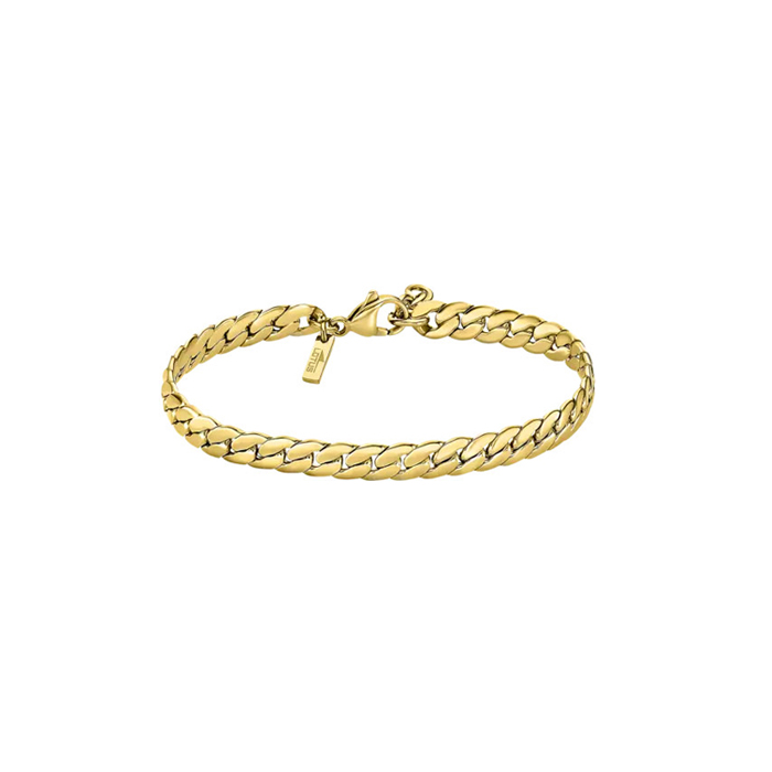 Мъжки гривна от 316l Медицинска стомана - с форма - - IP покритие цвят злато