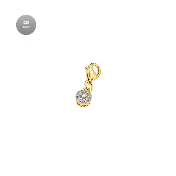 Дамски висулка от 925 Сребро - с форма Други - Цирконий - Златно PVD покритие