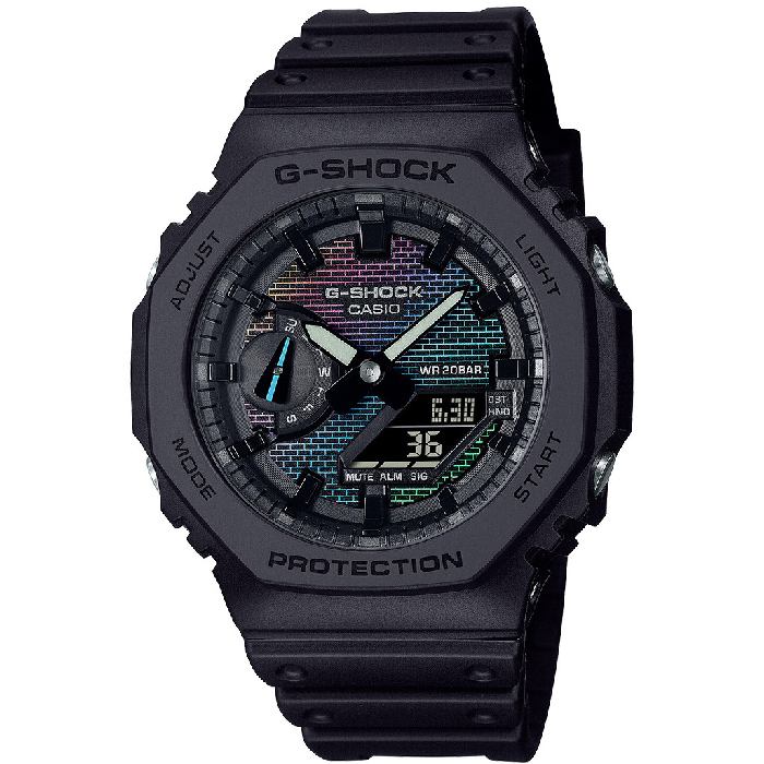 Casio GA-2100RW-1AER G-Shock - Мъжки ръчен часовник с кварцов механизъм - корпус от Полимер - Полимер - цвят Черен Черен