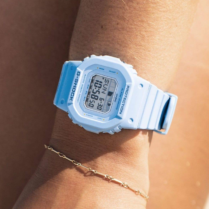 Дамски ръчен часовник с кварцов механизъм - корпус от Полимер - Полимер - цвят Син Черен