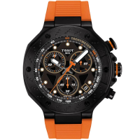 Мъжки ръчен часовник с кварцов механизъм - корпус от Стомана - Силиконова каишка - цвят Черен Тюркоаз