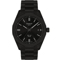 Мъжки ръчен часовник с кварцов механизъм - корпус от Стомана - Стоманена верижка - цвят Черен Сив