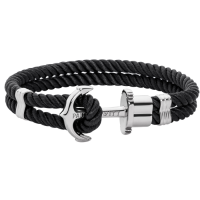 Унисекс гривна Paul Hewitt PH-FB-0014-XL от Marinium ocean steel Медицинска стомана - с форма Котва - - Рециклирана стомана / Сребрист