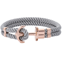 Унисекс гривна Paul Hewitt PH-FB-0021-M от Marinium ocean steel Медицинска стомана - с форма Котва - - Рециклирана стомана / Сребрист