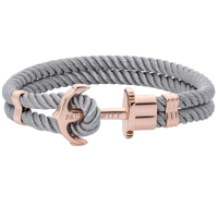 Унисекс гривна Paul Hewitt PH-FB-0018-M от 316l Медицинска стомана - с форма Котва - - Рециклирана стомана / Сребрист