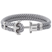 Унисекс гривна Paul Hewitt PH-FB-0022-L от Marinium ocean steel Медицинска стомана - с форма Котва - - Рециклирана стомана / Сребрист