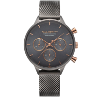 Унисекс ръчен часовник с кварцов механизъм - корпус от Стомана - Меш - цвят Сив Сив