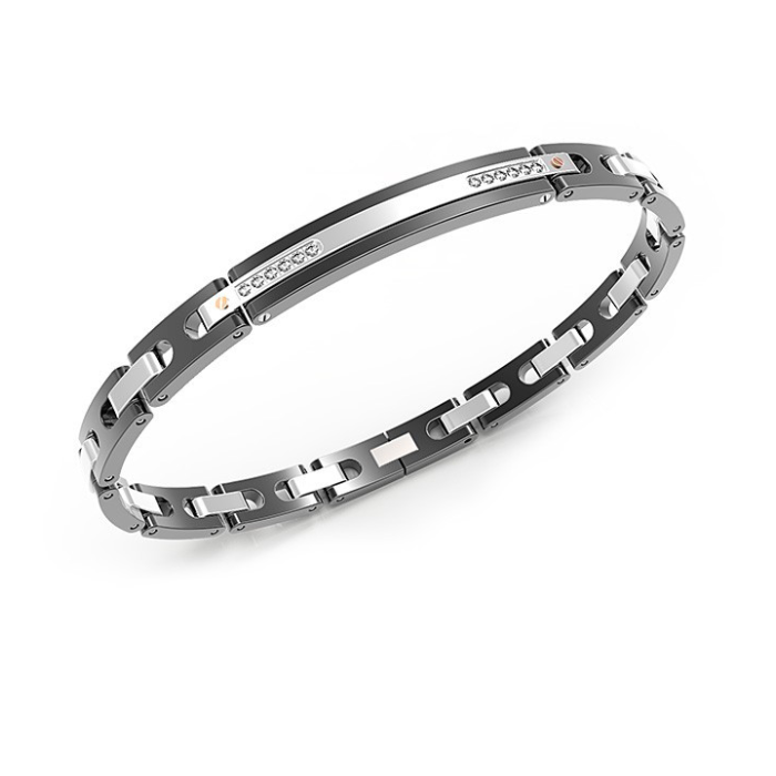 Мъжки гривна от 316l Медицинска стомана - с форма - - Kерамика