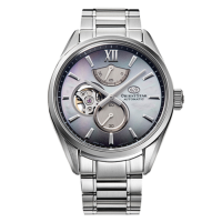 Мъжки ръчен часовник с автоматичен механизъм - корпус от Стомана - Стоманена верижка - цвят Седеф Сив