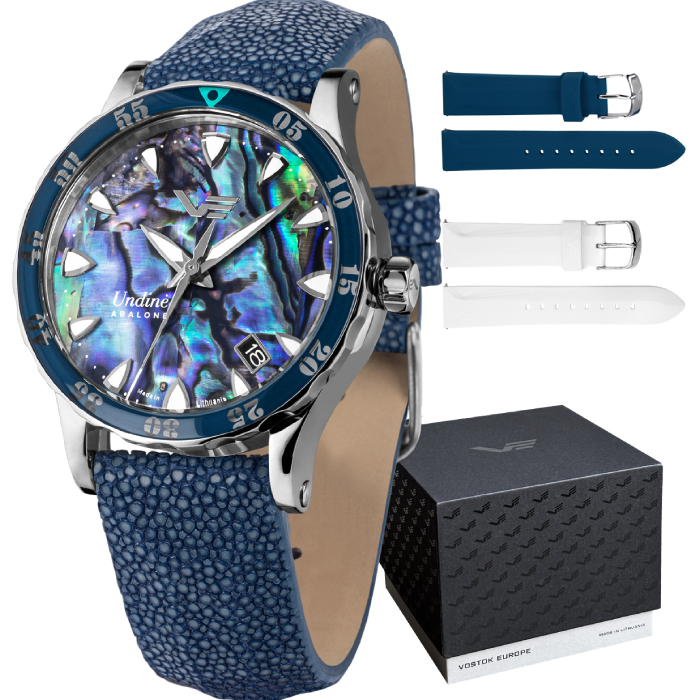 Дамски ръчен часовник с автоматичен механизъм - корпус от Стомана - цвят Седеф