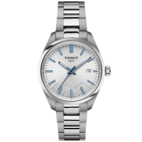 Дамски ръчен часовник с кварцов механизъм - корпус от Стомана - Стоманена верижка - цвят Сребрист Сив