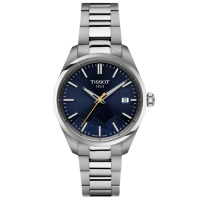 Дамски ръчен часовник с кварцов механизъм - корпус от Стомана - Стоманена верижка - цвят Син Сив