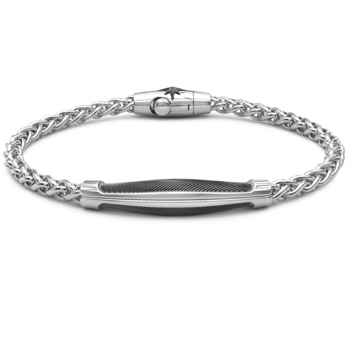 Мъжки гривна Zancan EXB707 Cosmopolitan от 925 ML Сребро - с форма Верига - Цирконий - Сребро / Цирконий