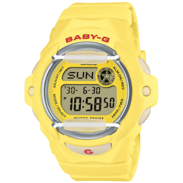 Дамски ръчен часовник с кварцов механизъм - корпус от Полимер - Полимер - цвят Сив Жълт