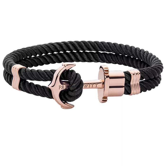 Мъжки гривна Paul Hewitt PH-FB-0009-L от Marinium ocean steel Медицинска стомана - с форма Котва - - Рециклирана стомана (MARINIUM®) / PVD розово злато