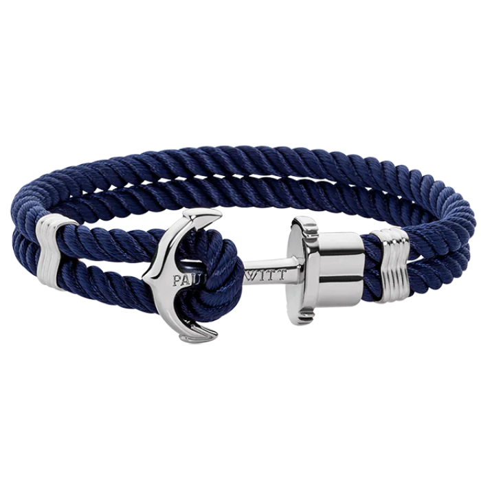 Мъжки гривна от Marinium ocean steel Рециклирана стомана - с форма Котва