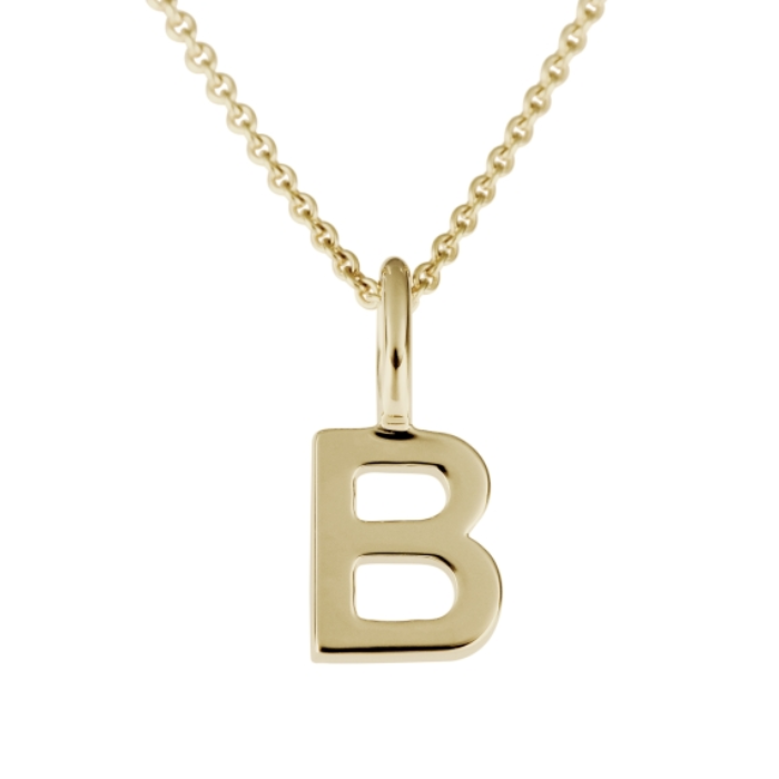 Унисекс висулка от 14K Злато Жълто - с форма Букви - - 14k жълто злато