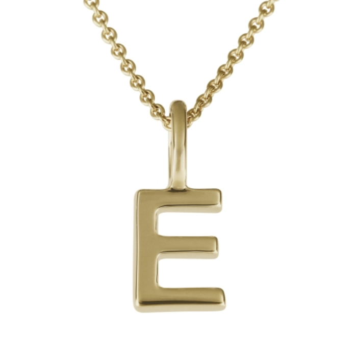 Унисекс висулка от 14K Злато Жълто - с форма Букви - - 14k жълто злато