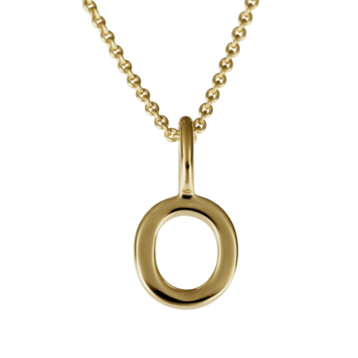 Унисекс висулка от 14K Злато Жълто - с форма Букви - - 14k жълто злато