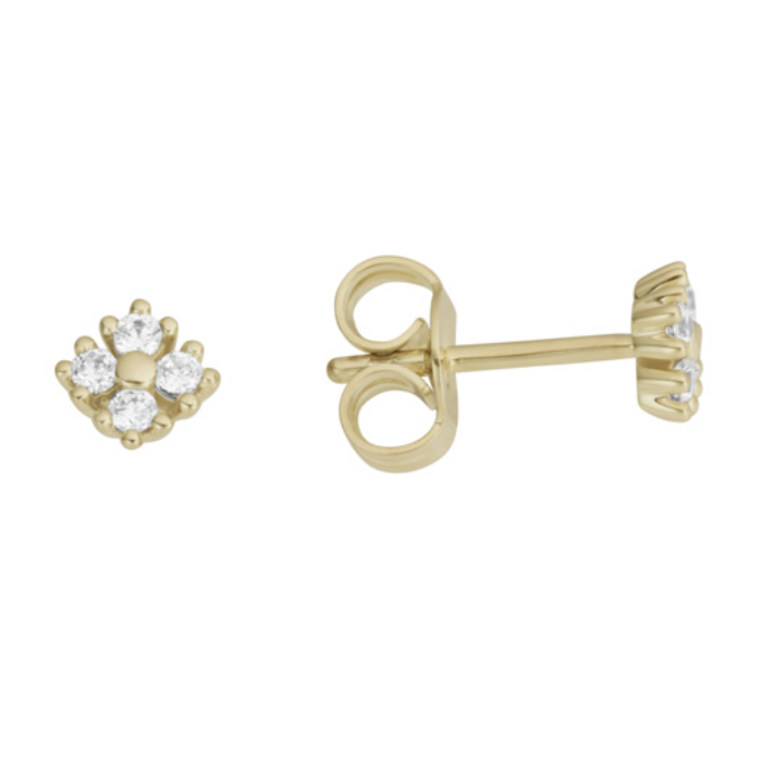 Дамски обеци от 14K Злато Жълто - с форма - - 14k жълто злато