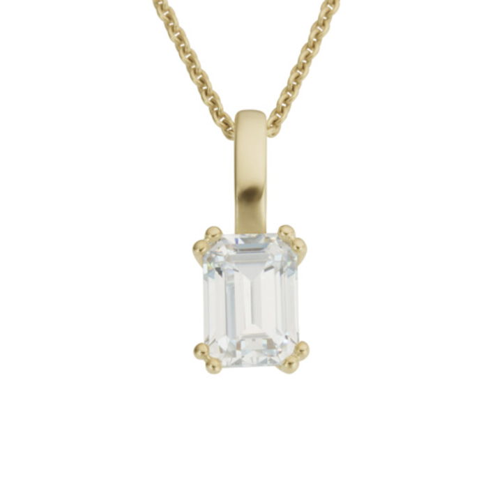Дамски висулка от 14K - с форма - Цирконий - 14к жълто злато