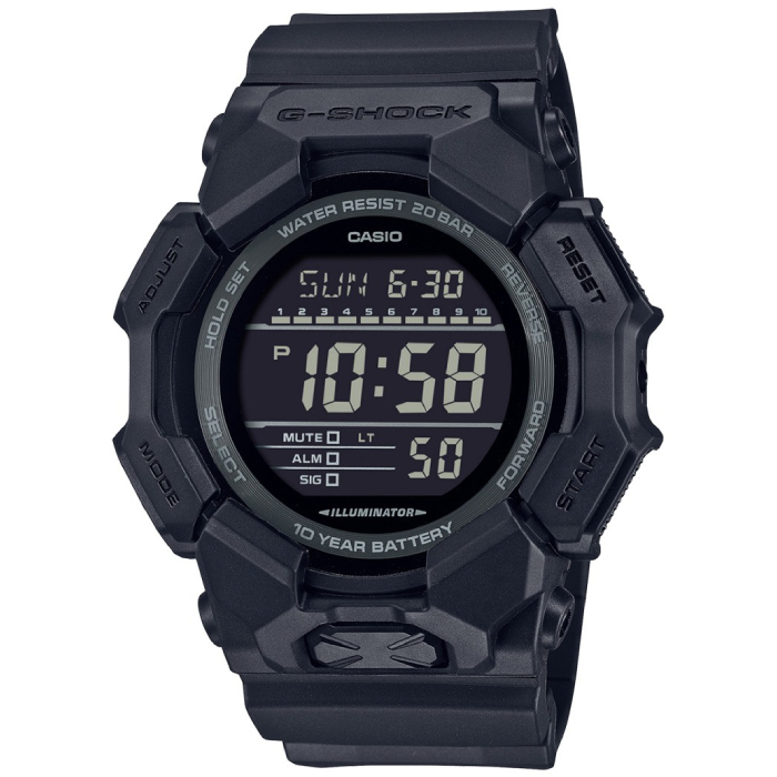 Мъжки ръчен часовник с кварцов механизъм - корпус от Стомана - Полимер - цвят Черен Черен