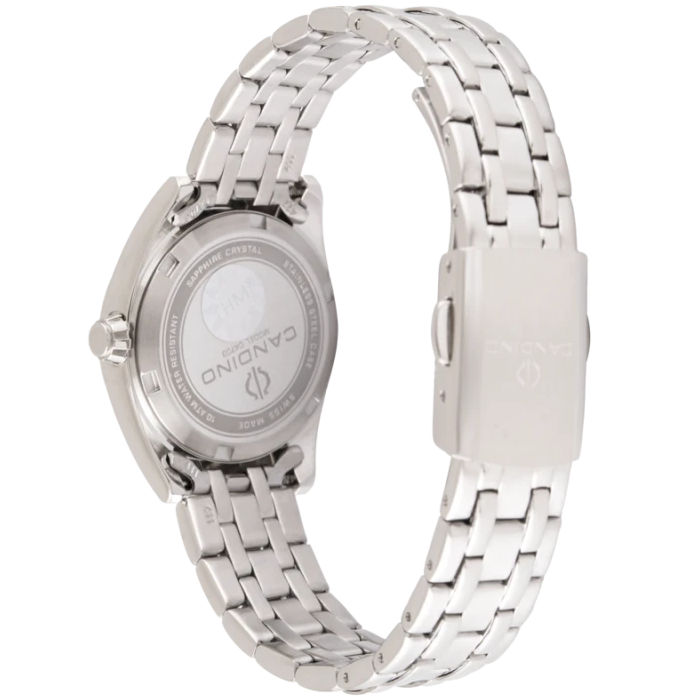 Дамски ръчен часовник с кварцов механизъм - корпус от Стомана - Стоманена верижка - цвят Седеф - 3