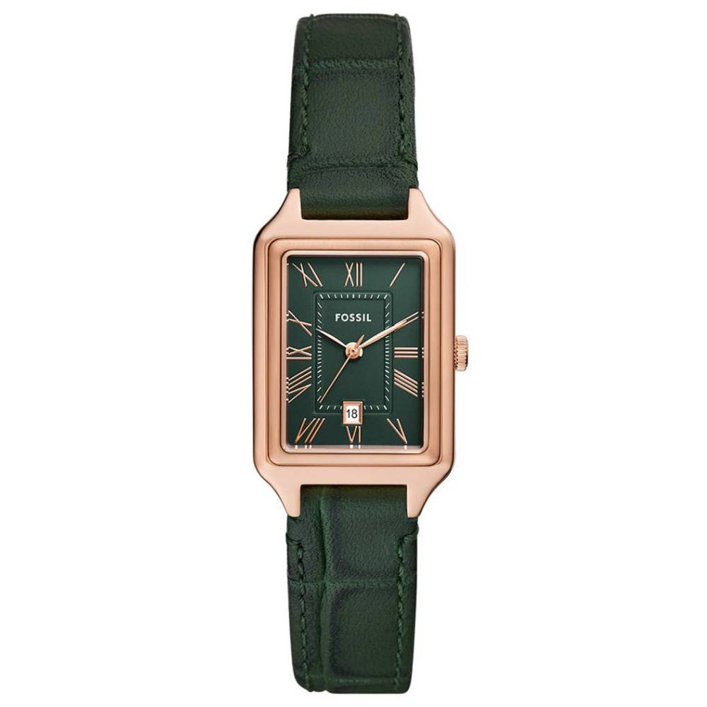 Дамски ръчен часовник с кварцов механизъм - корпус от Стомана - цвят Зелен Розово Злато