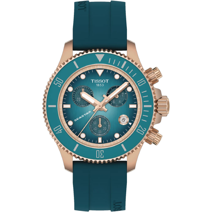 Унисекс ръчен часовник с кварцов механизъм - корпус от Стомана - Силиконова каишка - цвят Тюркоаз