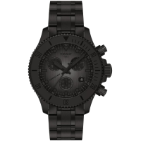 Унисекс ръчен часовник с кварцов механизъм - корпус от Стомана - Стоманена верижка - цвят Черен