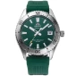 Унисекс ръчен часовник с автоматичен механизъм - корпус от Стомана - Силиконова каишка - цвят Зелен