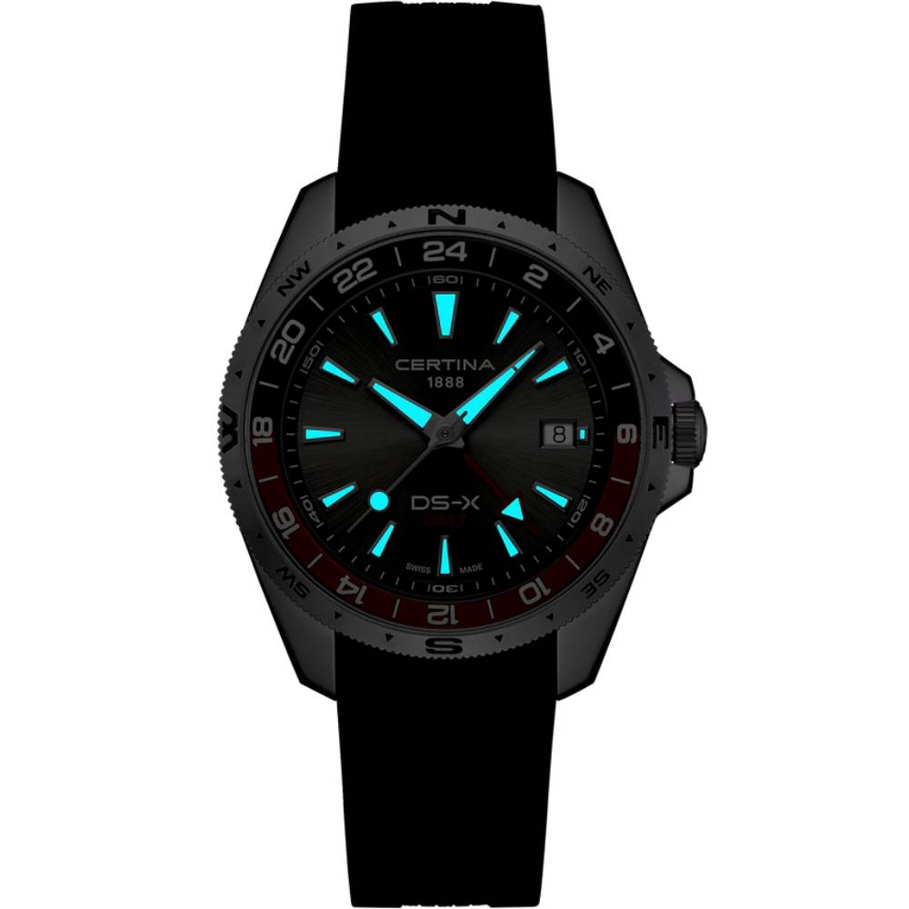 Мъжки ръчен часовник с кварцов механизъм - корпус от Стомана - Силиконова каишка - цвят Сив Червен