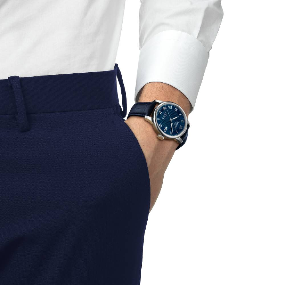 Мъжки ръчен часовник с автоматичен механизъм - корпус от Стомана - цвят Син Син