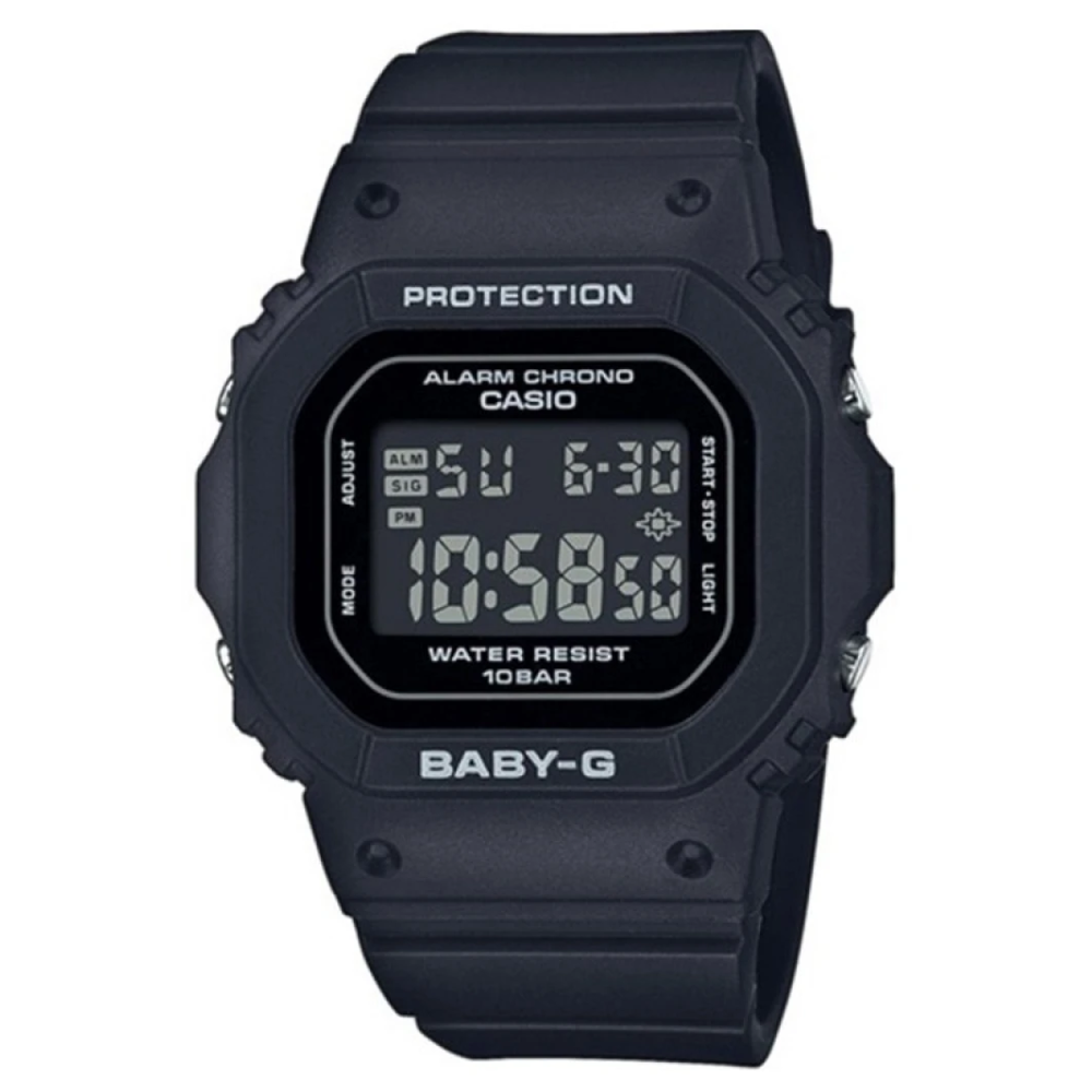 Дамски ръчен часовник с кварцов механизъм - корпус от Полимер - Полимер - цвят Черен