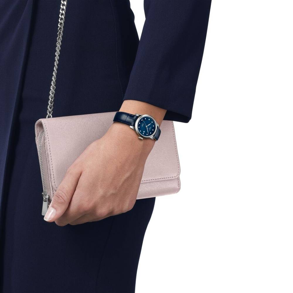 Дамски ръчен часовник с автоматичен механизъм - корпус от Стомана - цвят Син Син