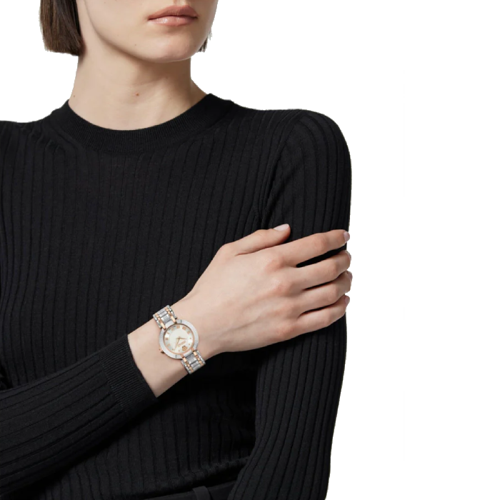 Дамски ръчен часовник с кварцов механизъм - корпус от Стомана - Стоманена верижка - цвят Сребрист