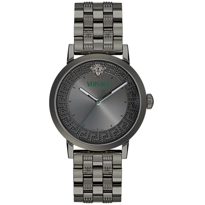 Мъжки ръчен часовник с кварцов механизъм - корпус от Стомана - Стоманена верижка - цвят Черен