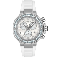 Унисекс ръчен часовник с кварцов механизъм - корпус от Стомана - Силиконова каишка - цвят Седеф