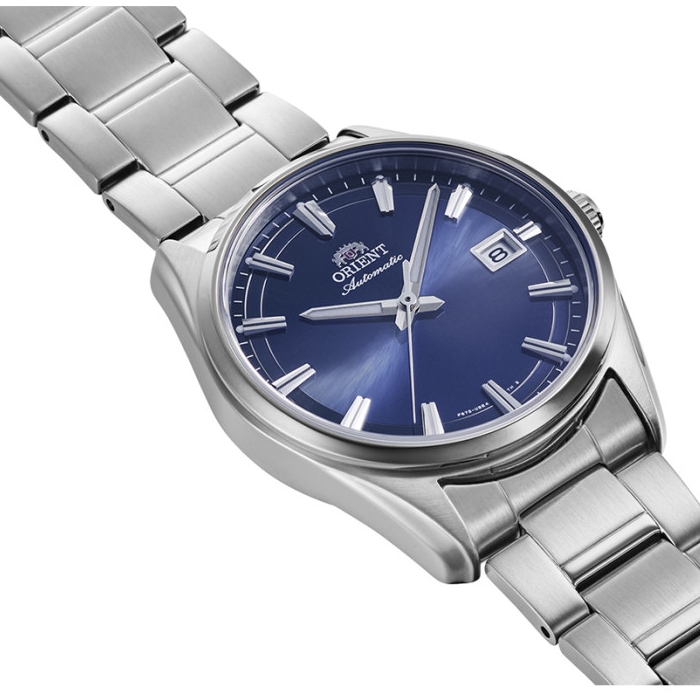 Orient RA-AC0R02L Contemporary - Мъжки ръчен часовник с механичен с ръчно навиване механизъм - корпус от Стомана - Естествена кожа - цвят Син