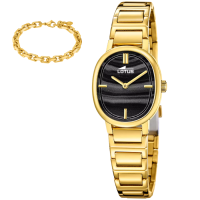 Дамски ръчен часовник с кварцов механизъм - корпус от Стомана - Стоманена верижка - цвят Черен