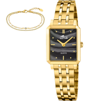 Дамски ръчен часовник с кварцов механизъм - корпус от Стомана - Стоманена верижка - цвят Черен