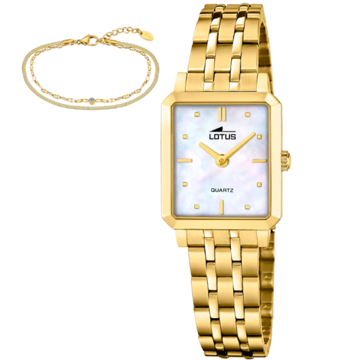 Дамски ръчен часовник с кварцов механизъм - корпус от Стомана - Стоманена верижка - цвят Седеф