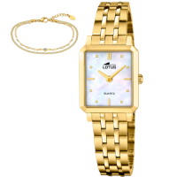 Дамски ръчен часовник с кварцов механизъм - корпус от Стомана - Стоманена верижка - цвят Седеф